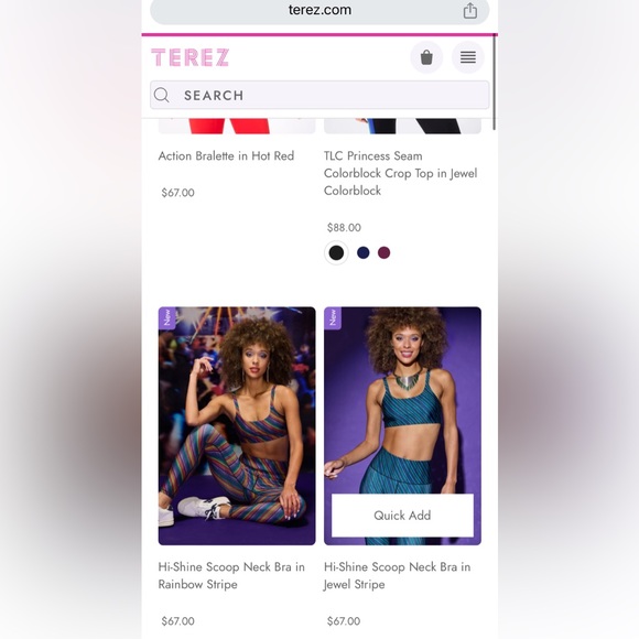 Terez XS Technicolor Plaid Shine Leggings and Sports Bra Set ♥️💙💛 - Picture 15 of 16